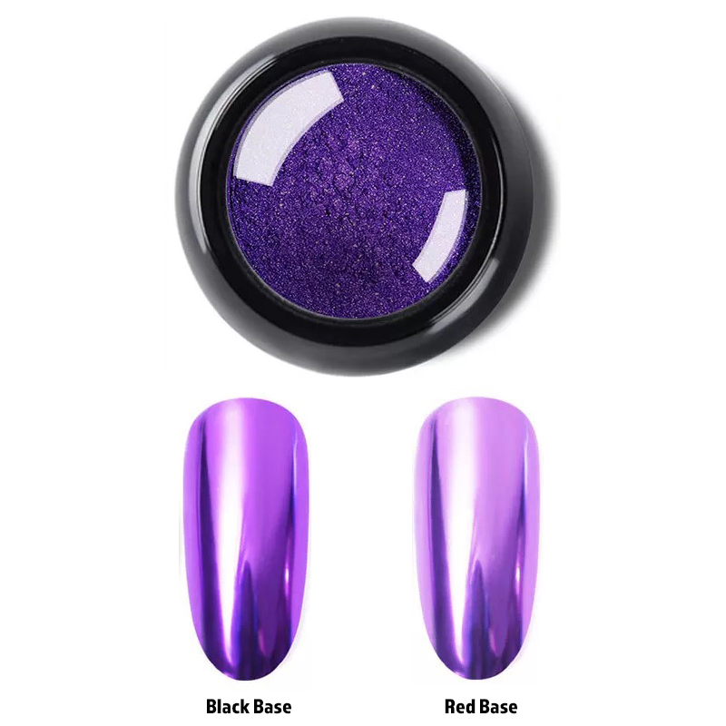 Amethyst Dark Purple Mirror Nail Art Powder | Maniology